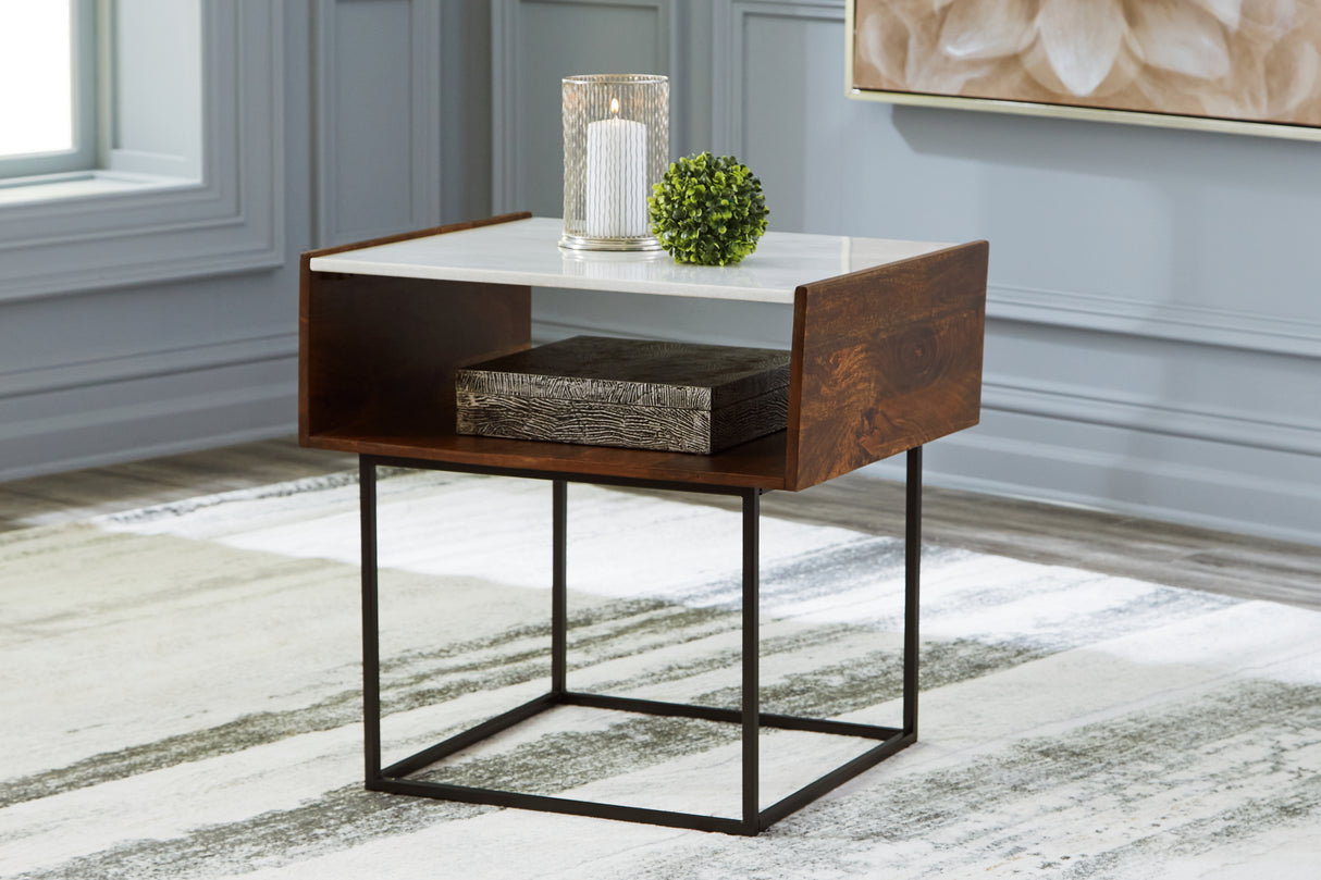 Furniture City - MS - Ashley Furniture - Rusitori End Table - Rectangular End Table / Multi - T169-3