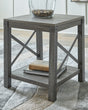 Furniture City - MS - Ashley Furniture - Freedan End Table - Square End Table / Grayish Brown - T175-2