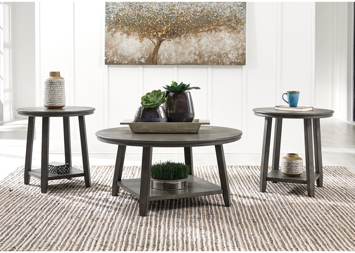 Furniture City - MS - Ashley Furniture - Caitbrook Table (Set of 3) - Occasional Table Set (3/CN) / Gray - T188-13