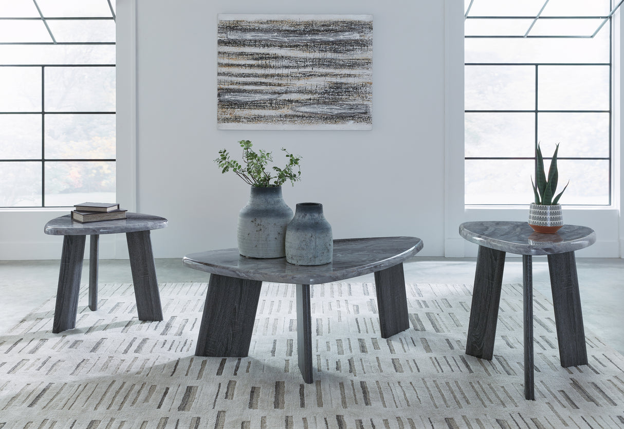 Furniture City - MS - Ashley Furniture - Bluebond Table (Set of 3) - Occasional Table Set (3/CN) / Gray - T390-13