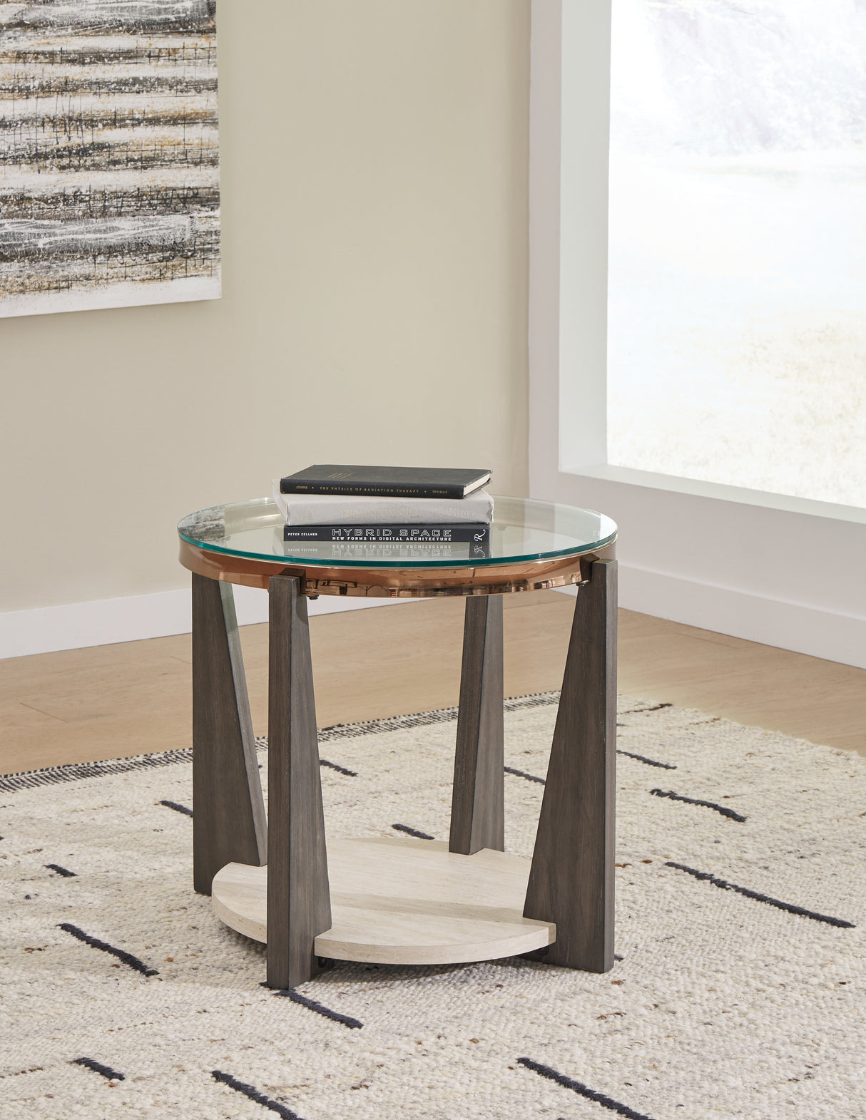 Furniture City - MS - Ashley Furniture - Frazwa End Table - Round End Table / Multi - T432-6