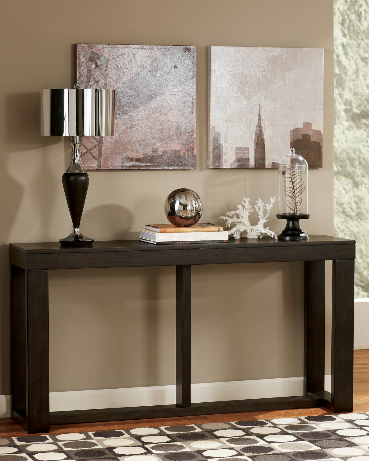 Furniture City - MS - Ashley Furniture - Watson Sofa/Console Table - Sofa Table / Dark Brown - T481-4