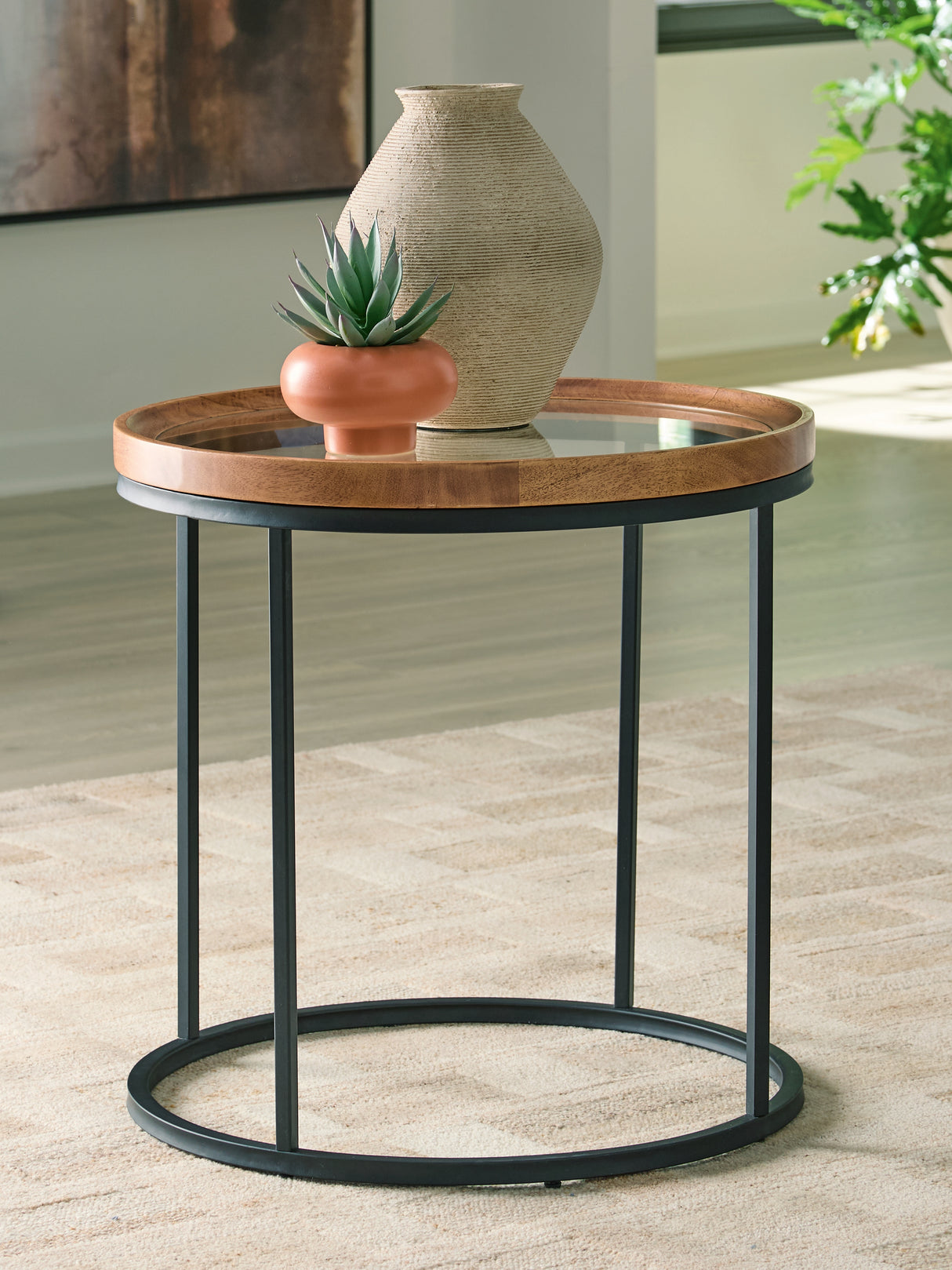 Furniture City - MS - Ashley Furniture - Noraluna End Table - Round End Table - T502-6