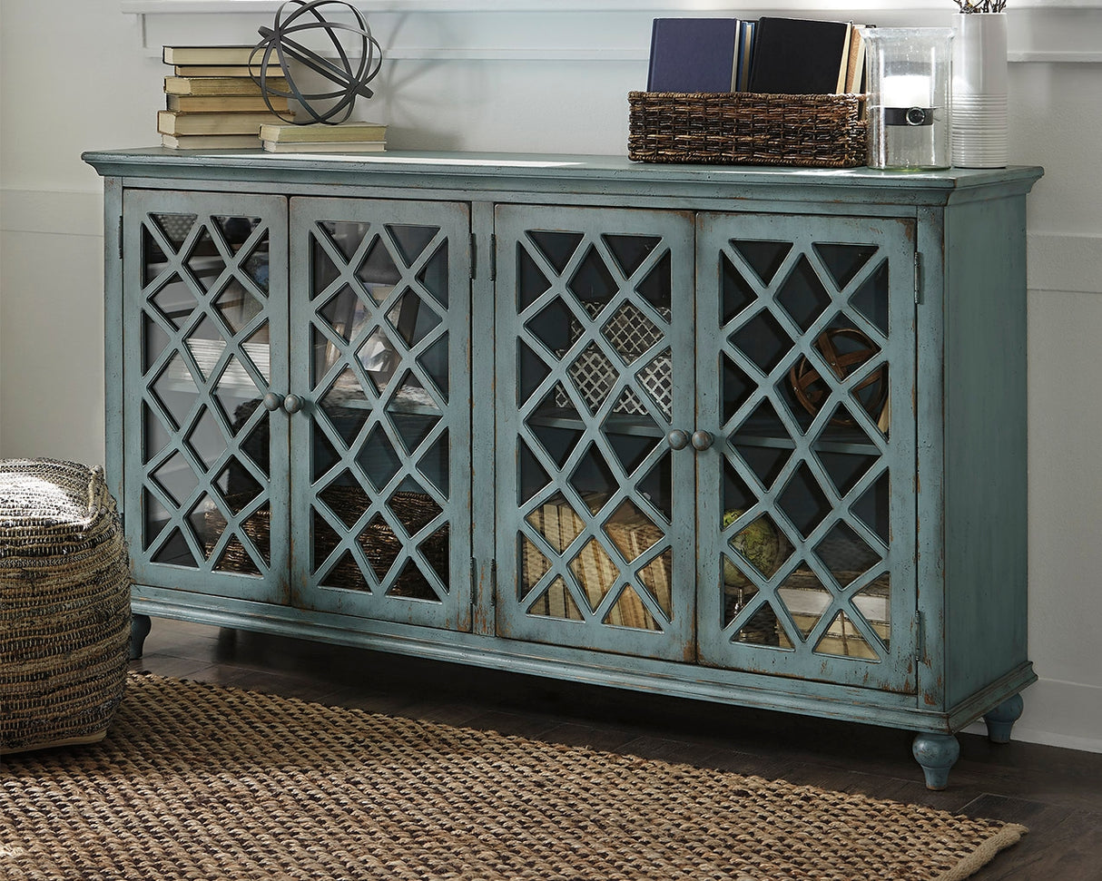 Furniture City - MS - Ashley Furniture - Mirimyn Accent Cabinet - Accent Cabinet / Antique Teal - T505-762