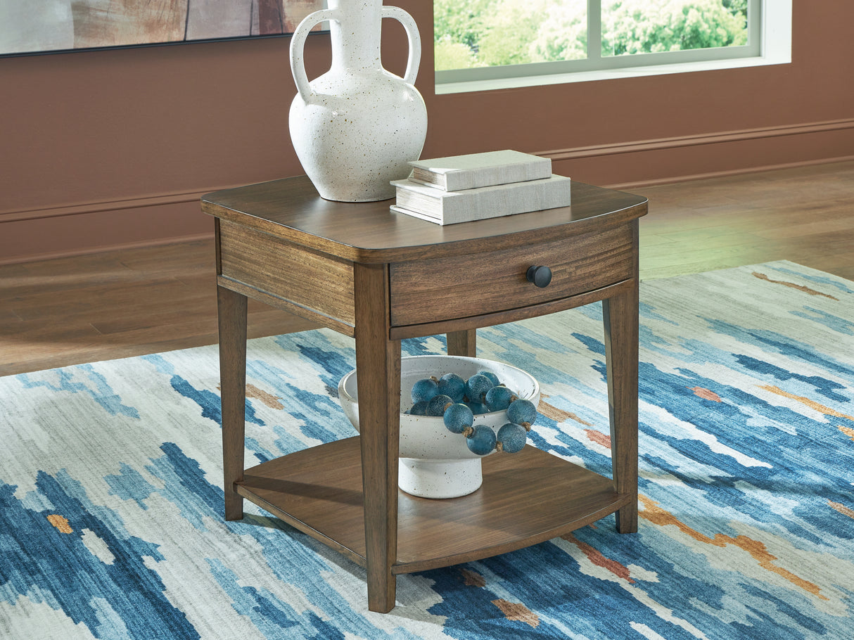 Furniture City - MS - Ashley Furniture - Burkbyer End Table - Rectangular End Table / Brown - T513-3