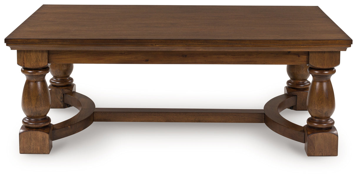 Furniture City - MS - Ashley Furniture - Sturlayne Coffee Table - Rectangular Cocktail Table / Brown - T609-1