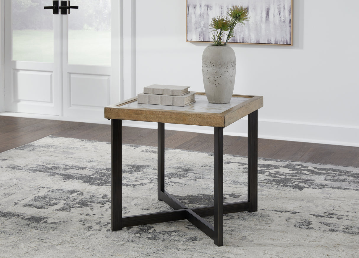 Furniture City - MS - Ashley Furniture - Montia End Table - Square End Table / Multi - T632-2