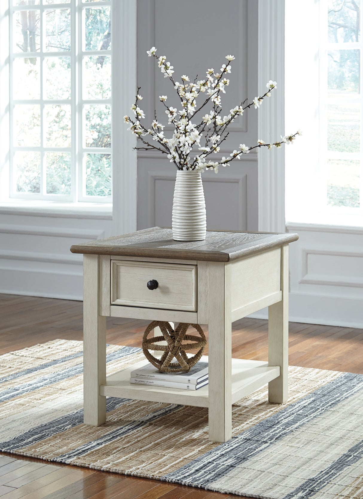 Furniture City - MS - Ashley Furniture - Bolanburg End Table - Rectangular End Table / Two-tone - T637-3