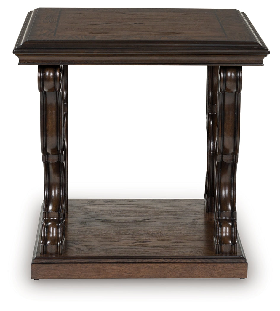 Furniture City - MS - Ashley Furniture - Maylee End Table - Rectangular End Table / Dark Brown - T617-3