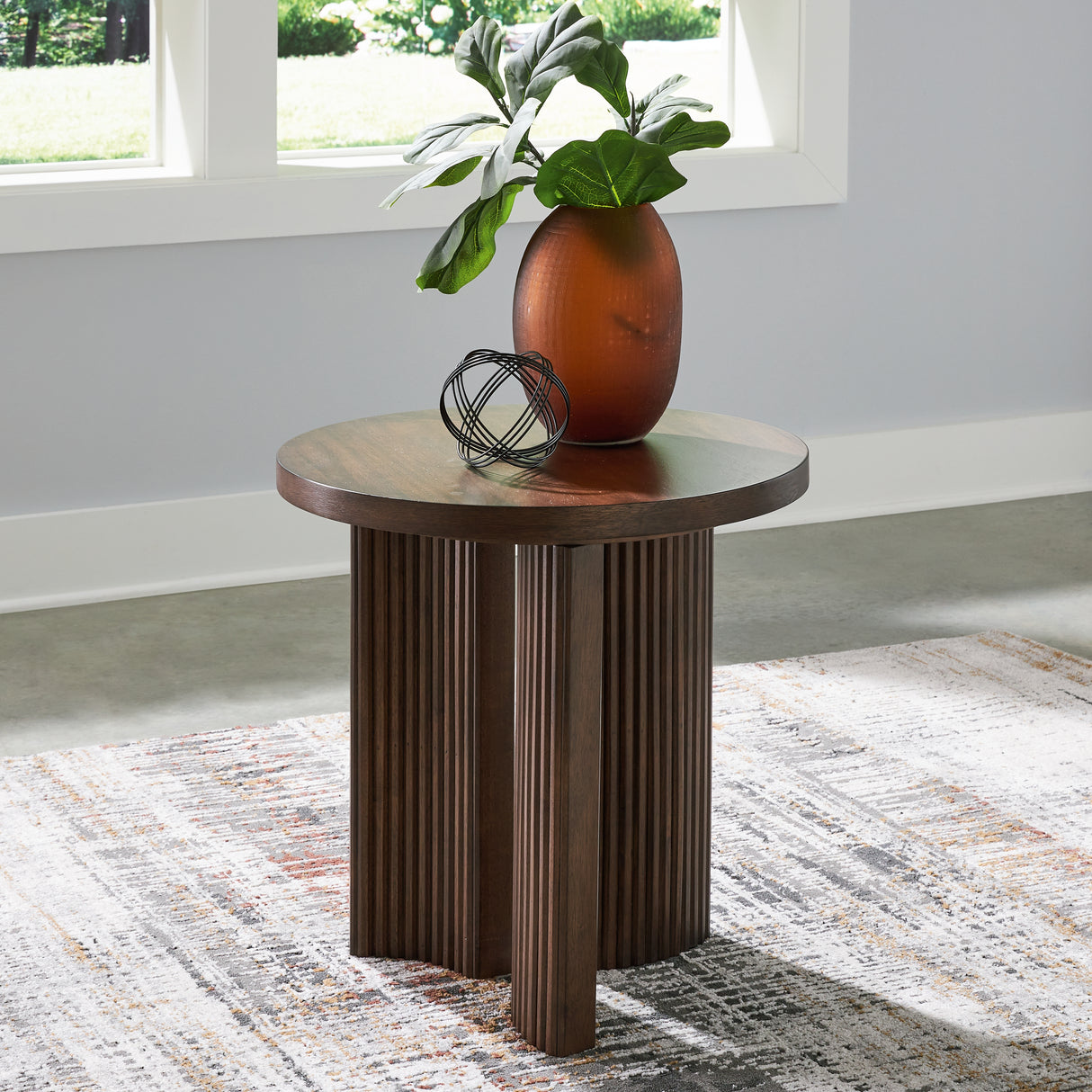 Furniture City - MS - Ashley Furniture - Korestone End Table - Rectangular End Table / Dark Brown - T438-3