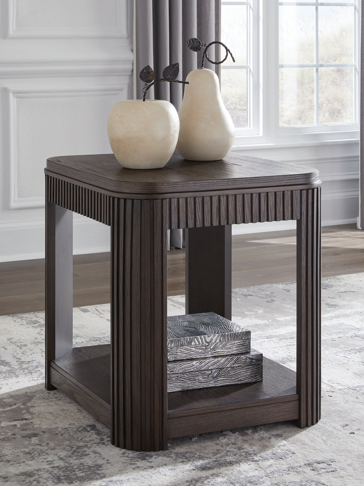 Furniture City - MS - Ashley Furniture - Carlibrie End Table - Rectangular End Table / Warm Brown - T700-3