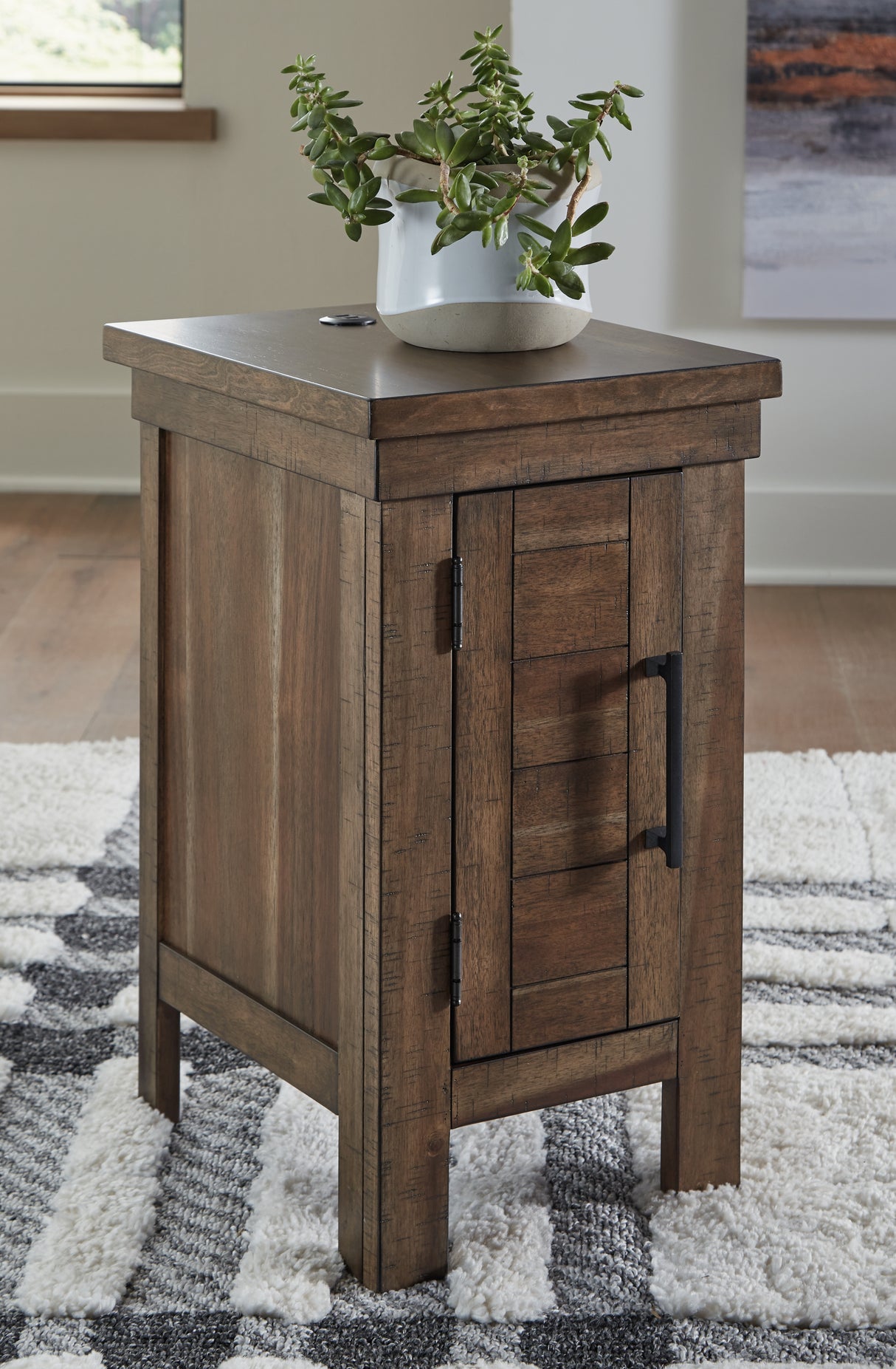 Furniture City - MS - Ashley Furniture - Moriville Chairside End Table - Chair Side End Table / Grayish Brown - T731-7