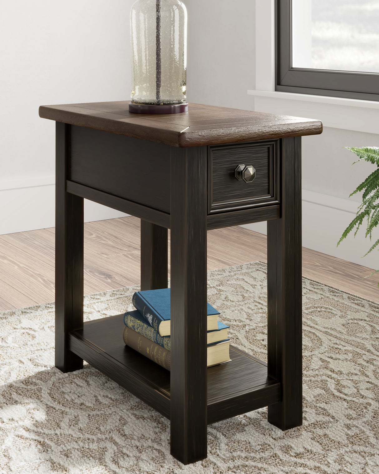 Furniture City - MS - Ashley Furniture - Tyler Creek Chairside End Table - Chair Side End Table / Grayish Brown/Black - T736-107