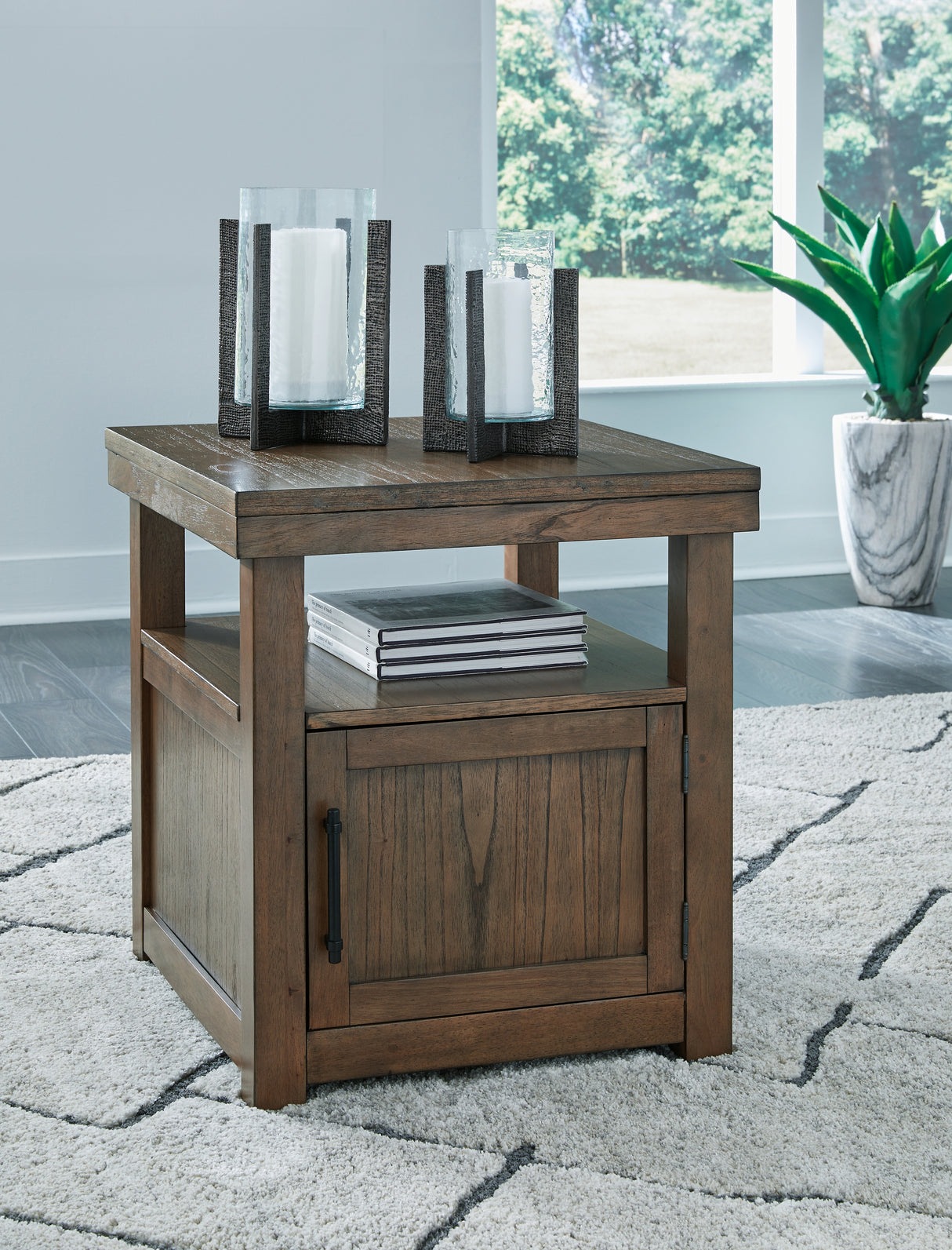 Furniture City - MS - Ashley Furniture - Boardernest End Table - Rectangular End Table / Brown - T738-3
