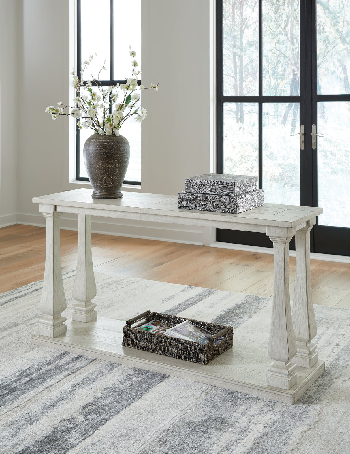 Furniture City - MS - Ashley Furniture - Arlendyne Sofa Table - Sofa Table / Antique White - T747-4