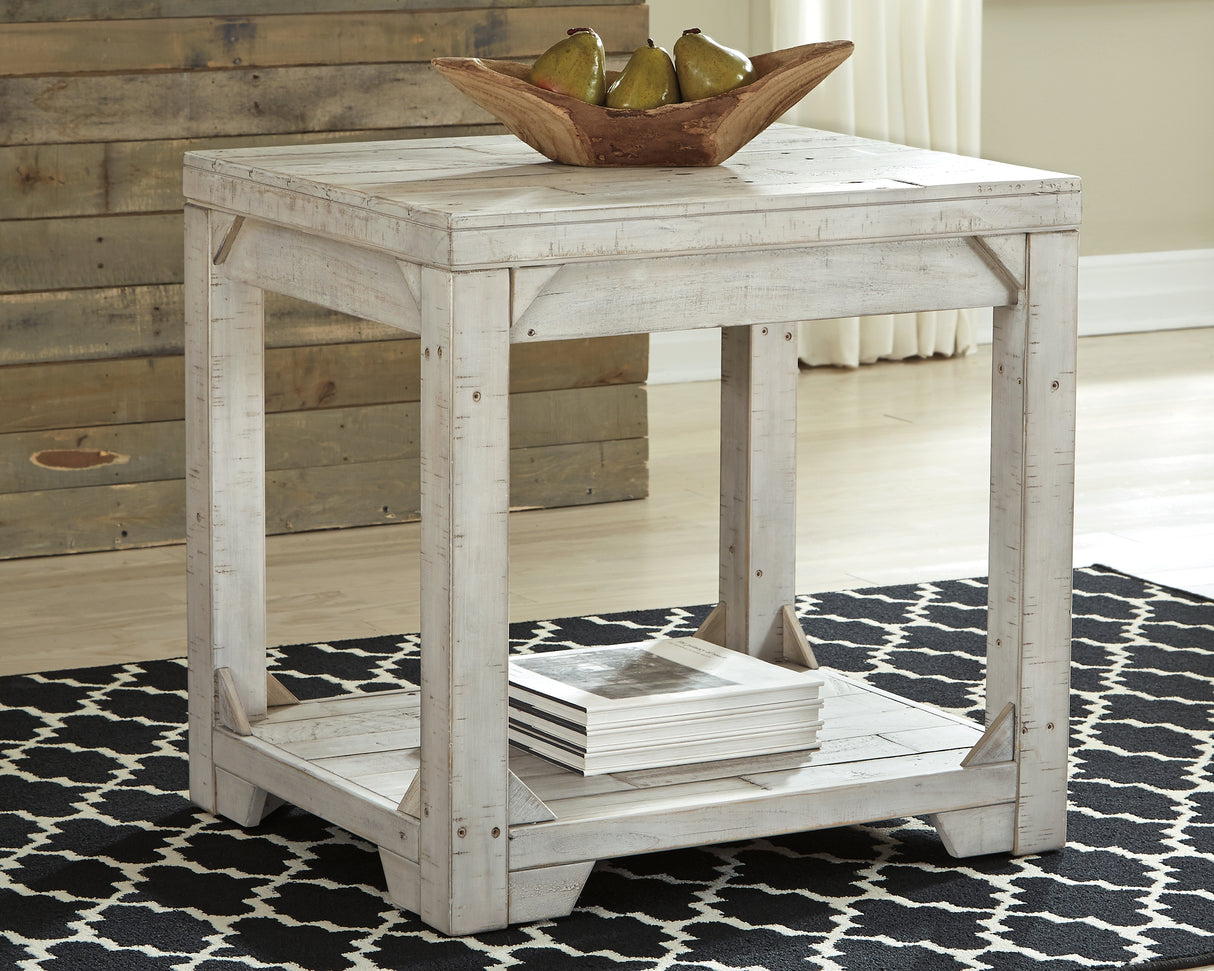 Furniture City - MS - Ashley Furniture - Fregine End Table - Rectangular End Table / Whitewash - T755-3