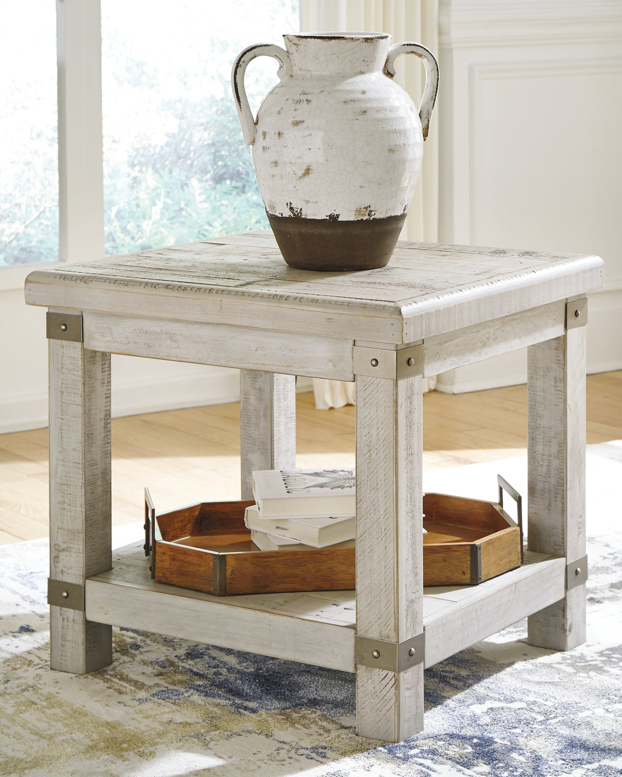 Furniture City - MS - Ashley Furniture - Carynhurst End Table - Rectangular End Table / Whitewash - T929-3