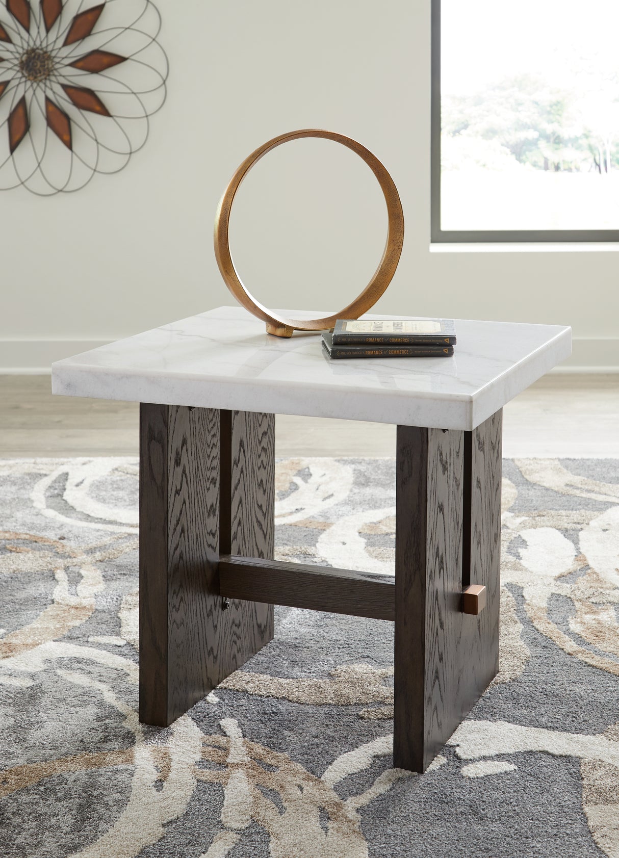 Furniture City - MS - Ashley Furniture - Burkhaus End Table - Rectangular End Table / White/Dark Brown - T779-3