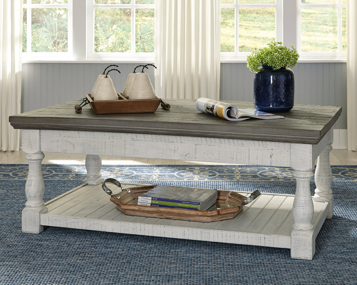 Furniture City - MS - Ashley Furniture - Havalance Lift-Top Coffee Table - Lift Top Cocktail Table / White/Gray - T994-20