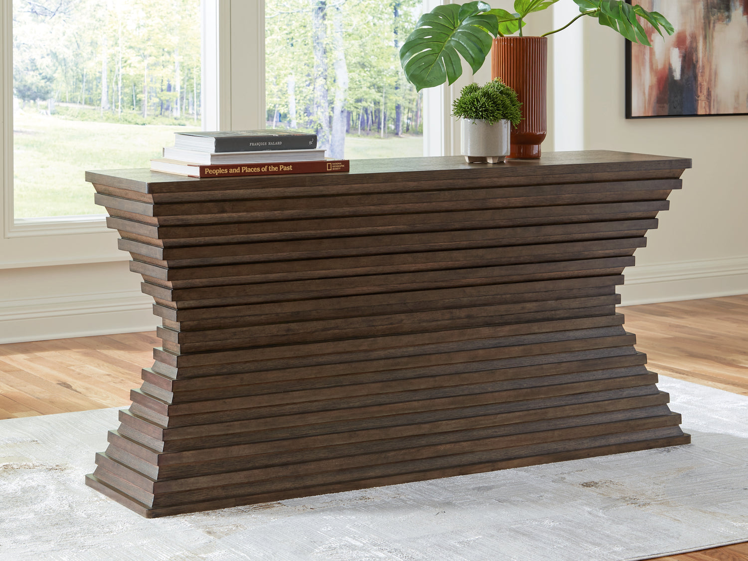 Furniture City - MS - Ashley Furniture - Hannodream Sofa Table - Sofa Table / Warm Brown - T821-4