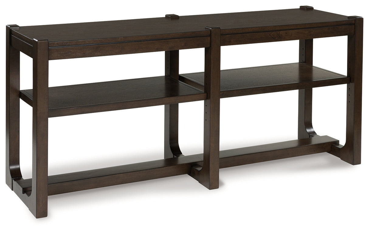 Furniture City - MS - Ashley Furniture - Breckington Sofa Table - Sofa Table / Dark Brown - T856-4