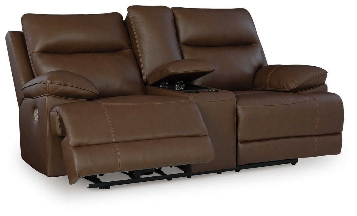 Furniture City - MS - Ashley Furniture - VonRyan Living Room - PWR REC Loveseat/CON/ADJ HDRST / Tobacco - U1040018