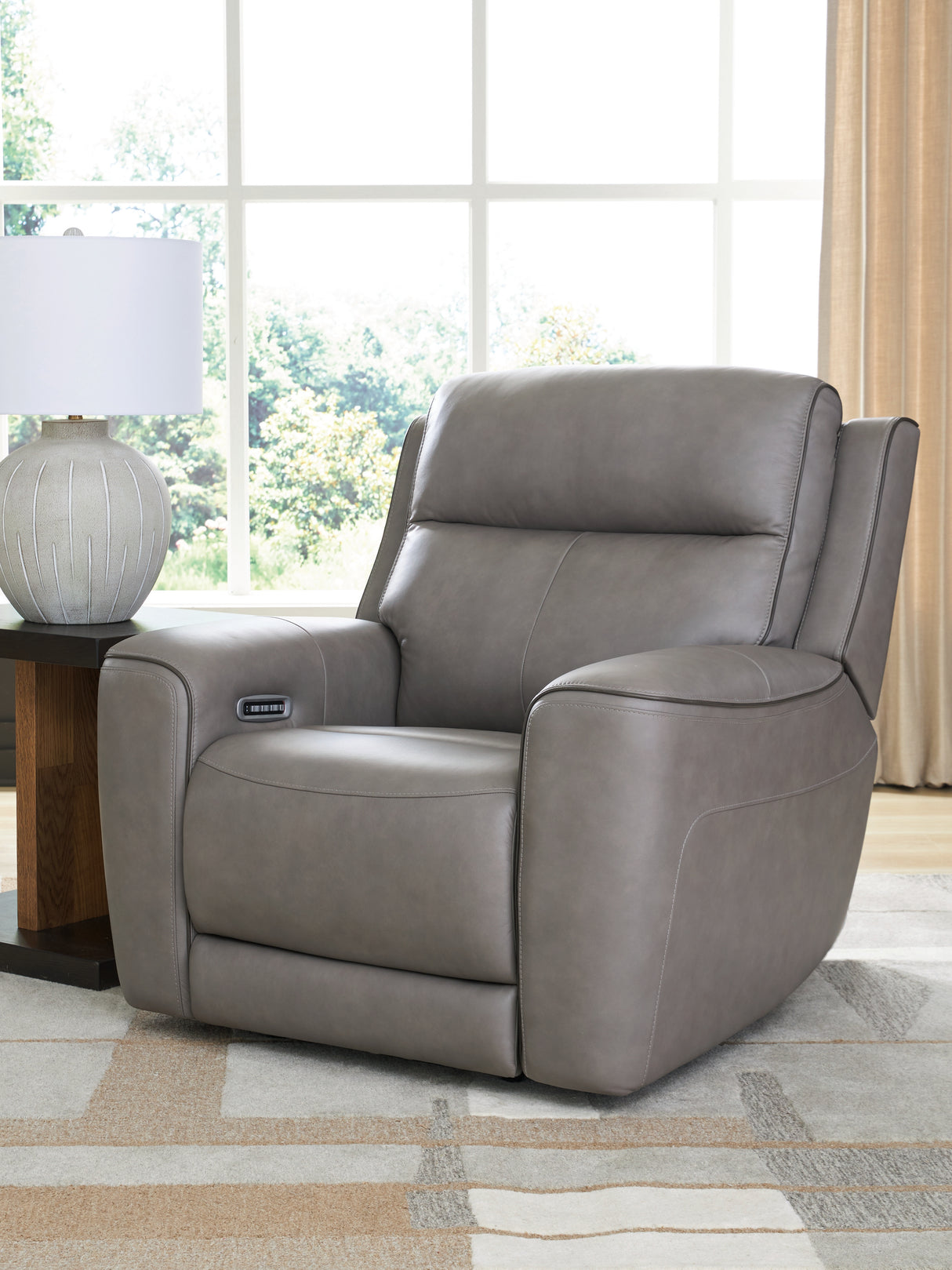 Furniture City - MS - Ashley Furniture - 5Z-Comfort Living Room - PWR REC Sofa with ADJ Headrest / Onyx - PCU1090215