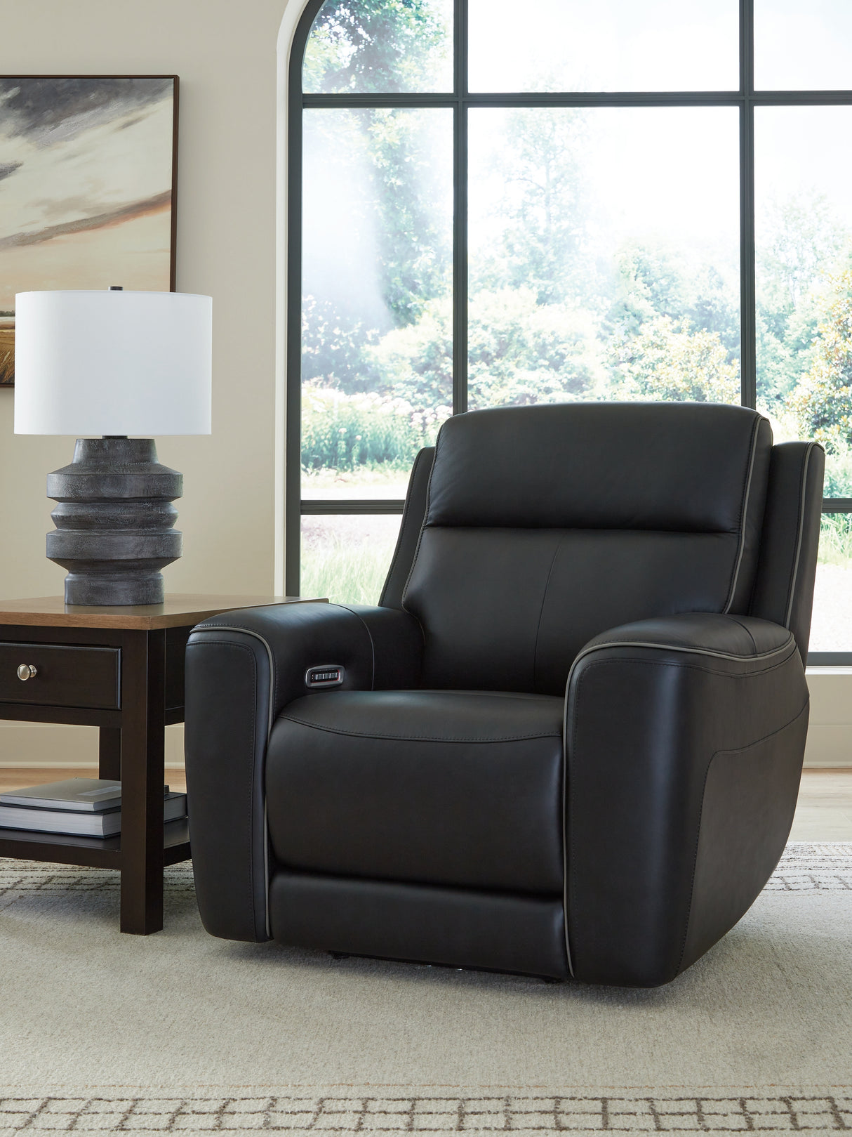 Furniture City - MS - Ashley Furniture - 5Z-Comfort Living Room - PWR Recliner/ADJ Headrest / Onyx - PCU1090213