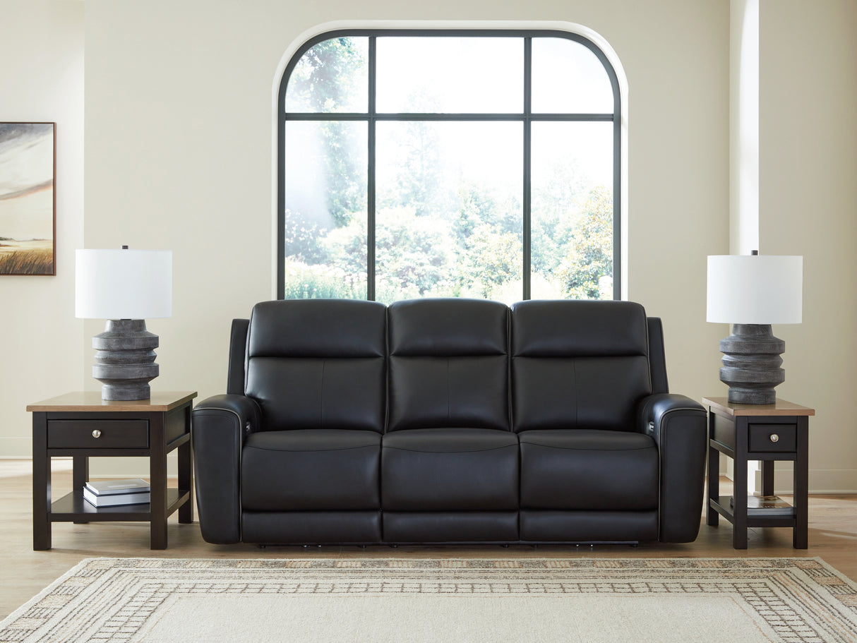 Furniture City - MS - Ashley Furniture - 5Z-Comfort Living Room - PWR REC Sofa with ADJ Headrest / Onyx - PCU1090215