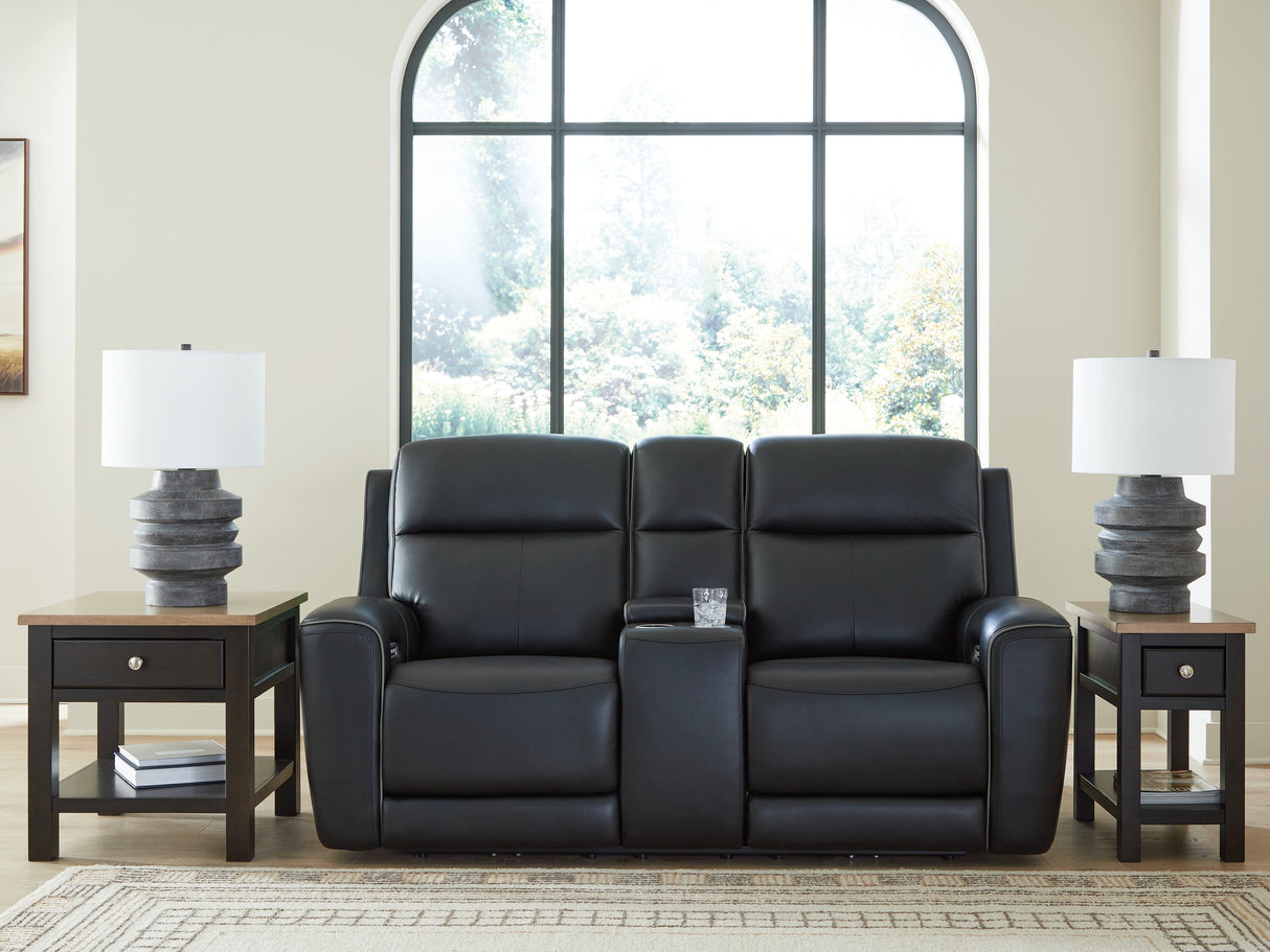 Furniture City - MS - Ashley Furniture - 5Z-Comfort Living Room - PWR REC Loveseat/CON/ADJ HDRST / Onyx - PCU1090218