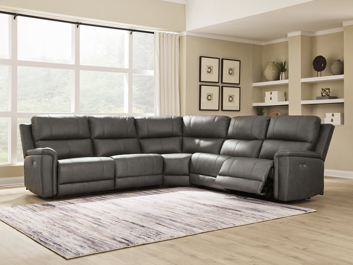 Furniture City - MS - Ashley Furniture - Bleckley Sectional - 5-Piece Power Reclining Sectional / Anchor - PCU12000S4