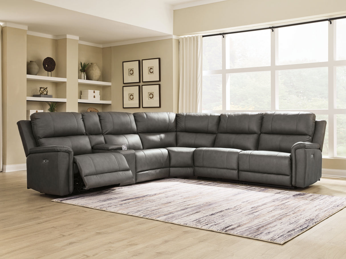 Furniture City - MS - Ashley Furniture - Bleckley Sectional - 6-Piece Power Reclining Sectional / Anchor - PCU12000S5