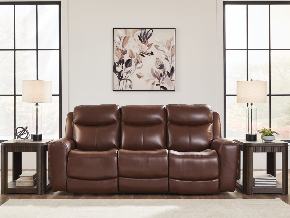 Furniture City - MS - Ashley Furniture - Next Move Living Room - PWR REC Sofa with ADJ Headrest / Mahogany - PCU1210215