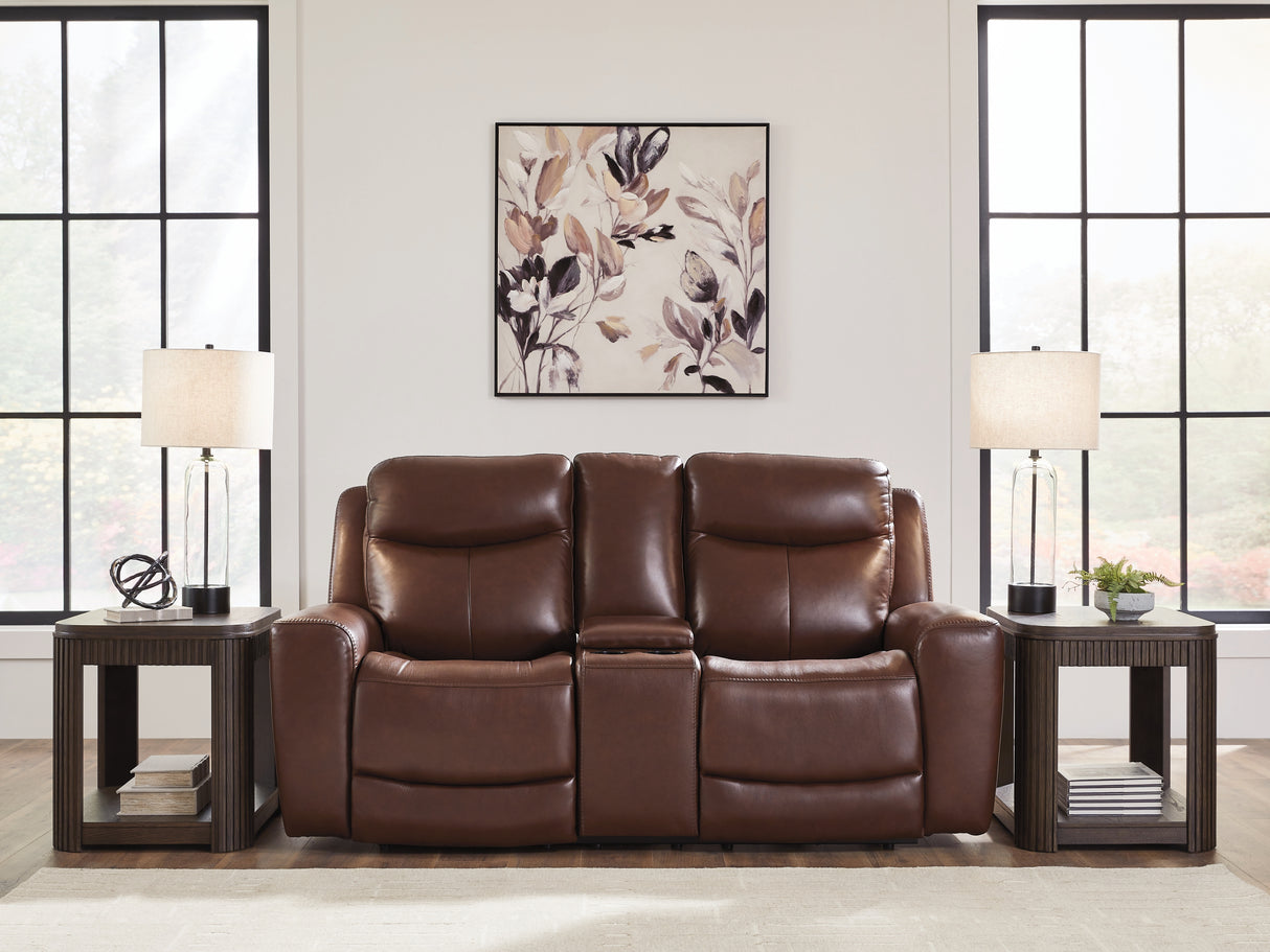 Furniture City - MS - Ashley Furniture - Next Move Living Room - PWR REC Loveseat/CON/ADJ HDRST / Mahogany - PCU1210218