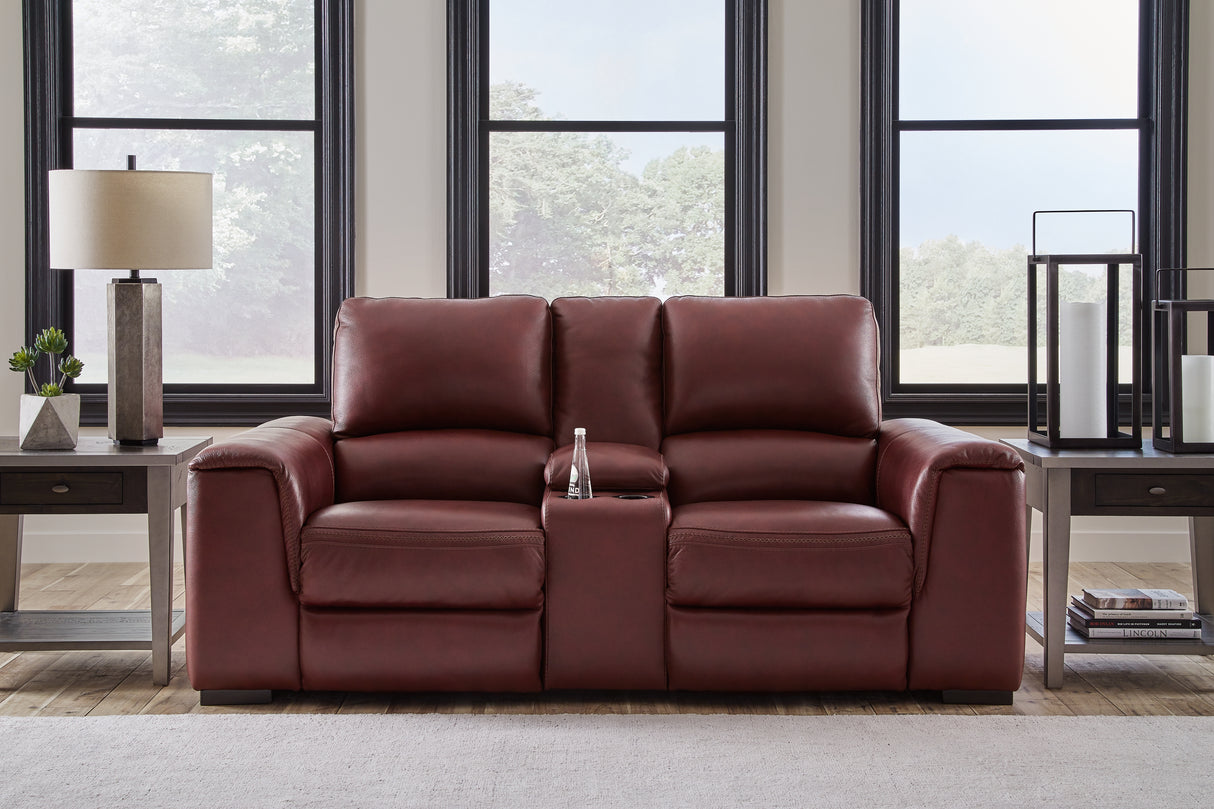 Furniture City - MS - Ashley Furniture - Alessandro Living Room - PWR REC Loveseat/CON/ADJ HDRST / Garnet - U2550118