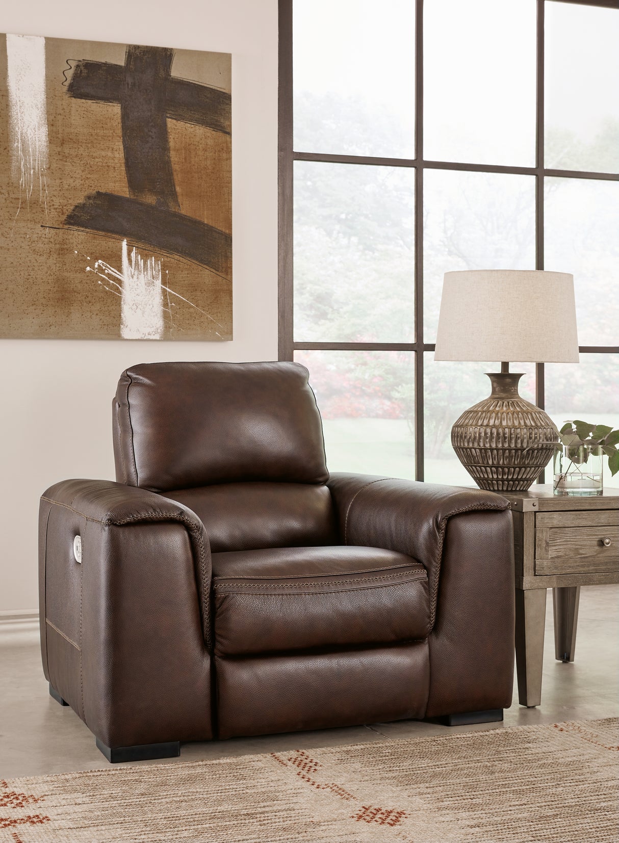 Furniture City - MS - Ashley Furniture - Alessandro Living Room - PWR Recliner/ADJ Headrest / Walnut - U2550213