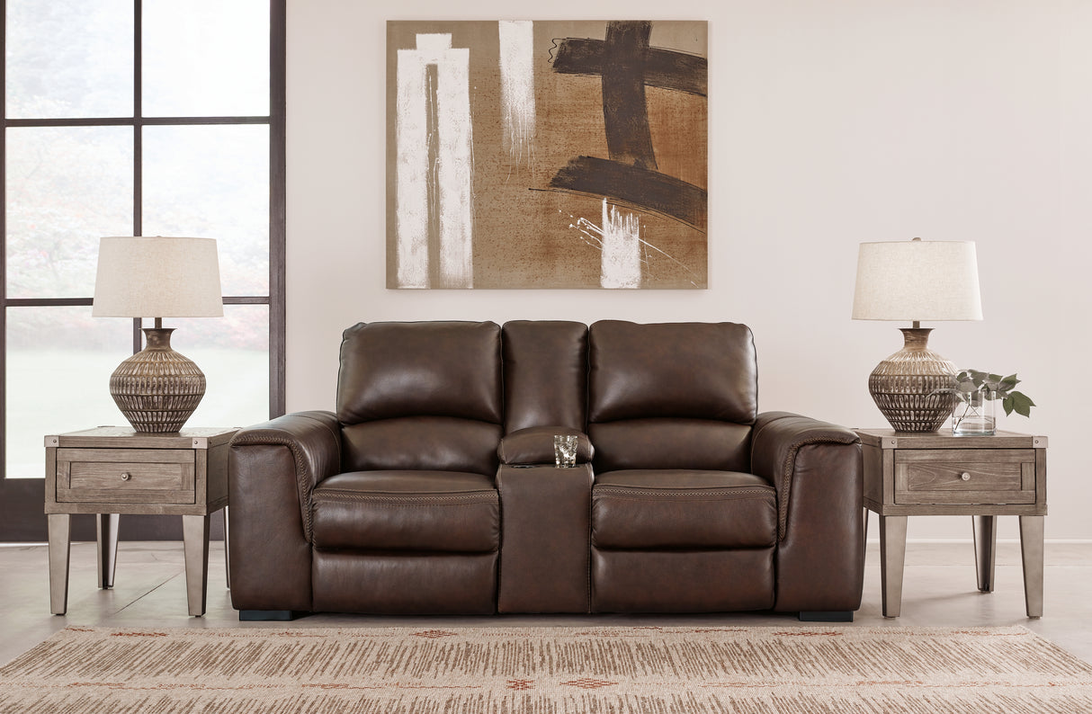Furniture City - MS - Ashley Furniture - Alessandro Living Room - PWR REC Loveseat/CON/ADJ HDRST / Garnet - U2550118