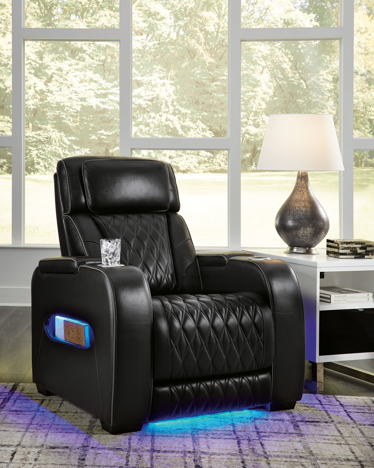 Furniture City - MS - Ashley Furniture - Boyington Living Room - PWR Recliner/ADJ Headrest / Black - U2710613