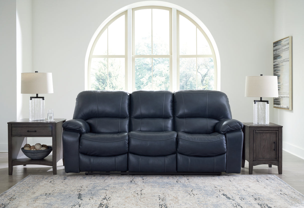 Furniture City - MS - Ashley Furniture - Leesworth Living Room - Reclining Power Sofa / Ocean - U4380987