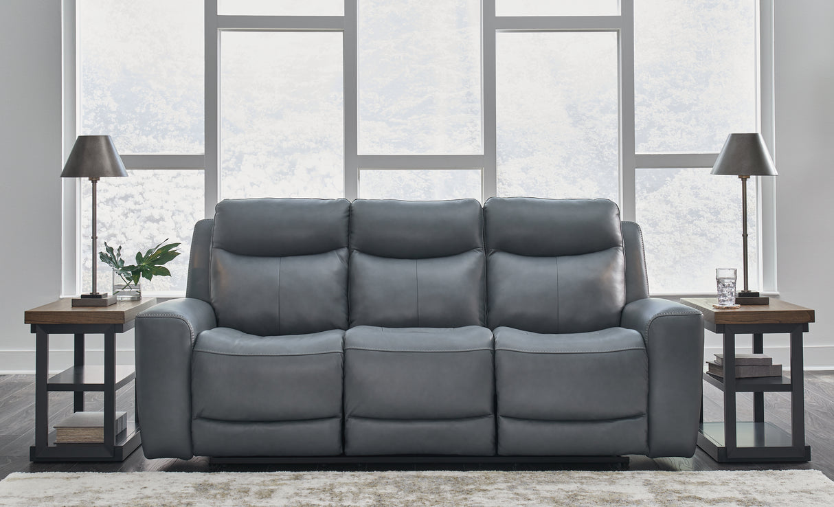 Furniture City - MS - Ashley Furniture - Mindanao Living Room - PWR REC Sofa with ADJ Headrest / Steel - U5950415