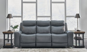 Furniture City - MS - Ashley Furniture - Mindanao Living Room - PWR REC Sofa with ADJ Headrest / Steel - U5950415
