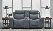 Furniture City - MS - Ashley Furniture - Mindanao Living Room - PWR REC Loveseat/CON/ADJ HDRST / Steel - U5950418