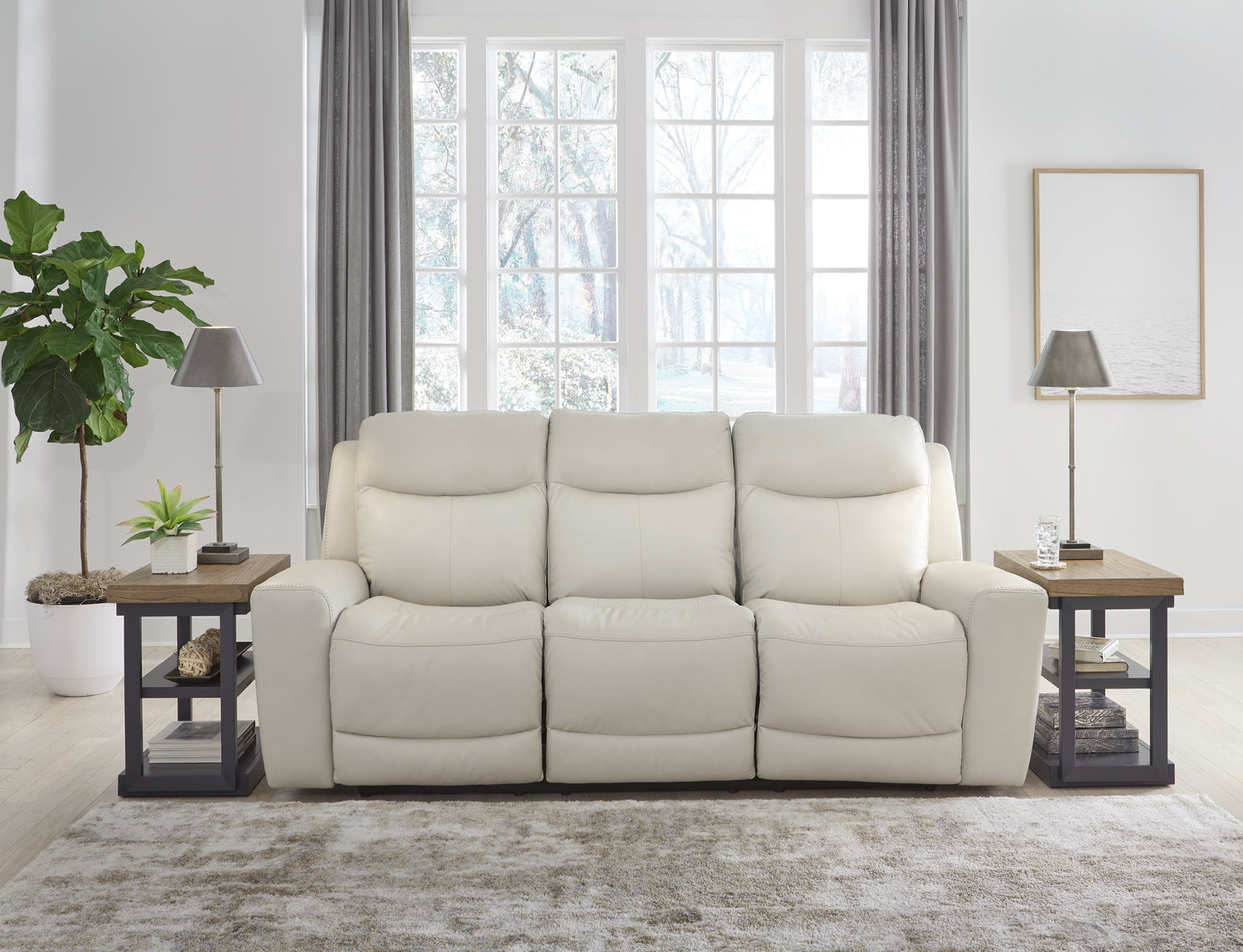 Furniture City - MS - Ashley Furniture - Mindanao Living Room - PWR REC Sofa with ADJ Headrest / Coconut - U5950515