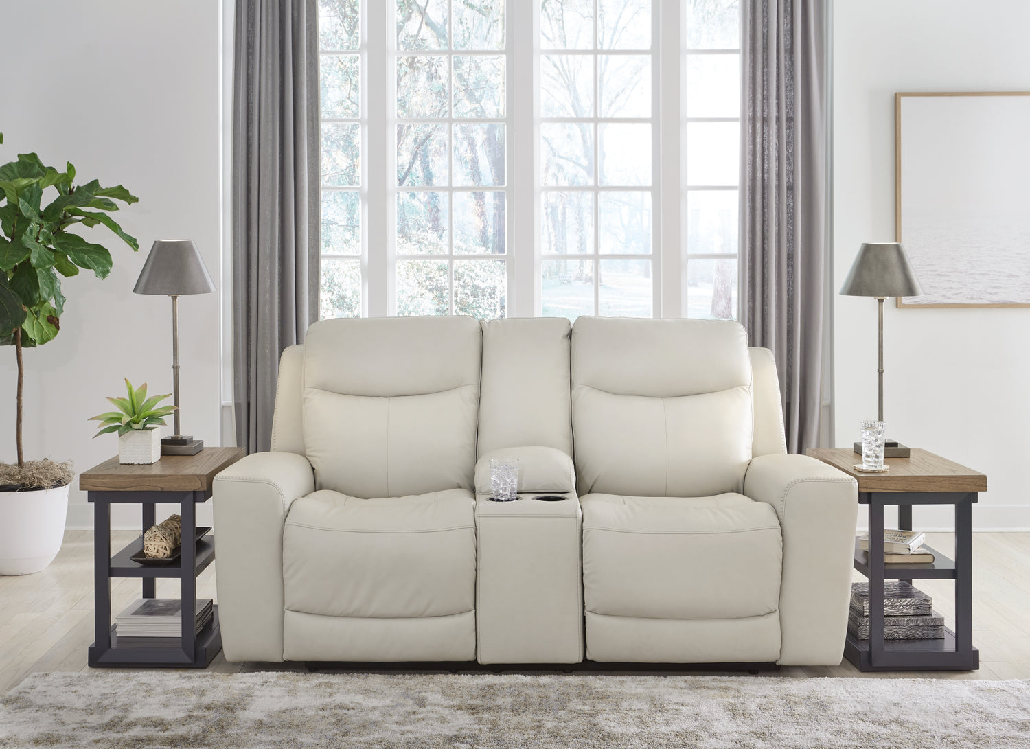 Furniture City - MS - Ashley Furniture - Mindanao Living Room - PWR REC Loveseat/CON/ADJ HDRST / Coconut - U5950518