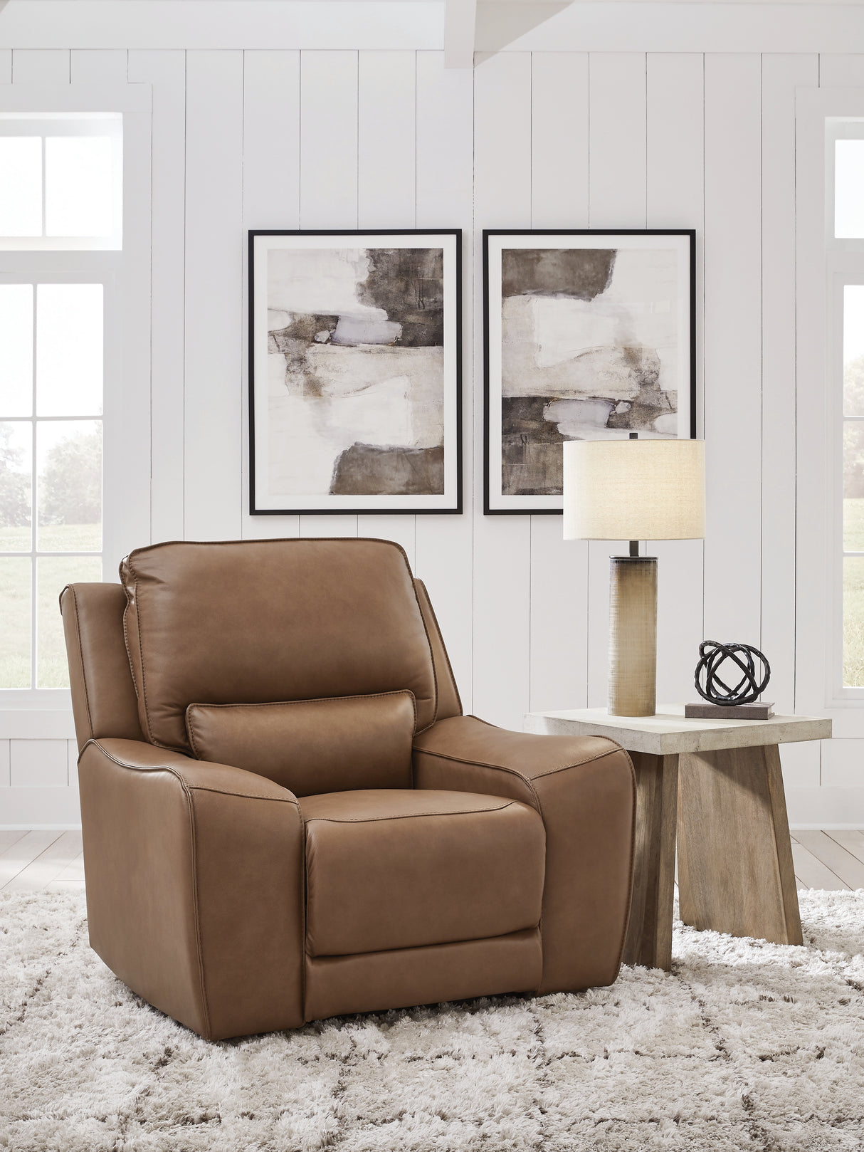 Furniture City - MS - Ashley Furniture - DeepWakes Living Room - 2 Seat PWR REC Sofa ADJ HDREST / Caramel - PCU6260647