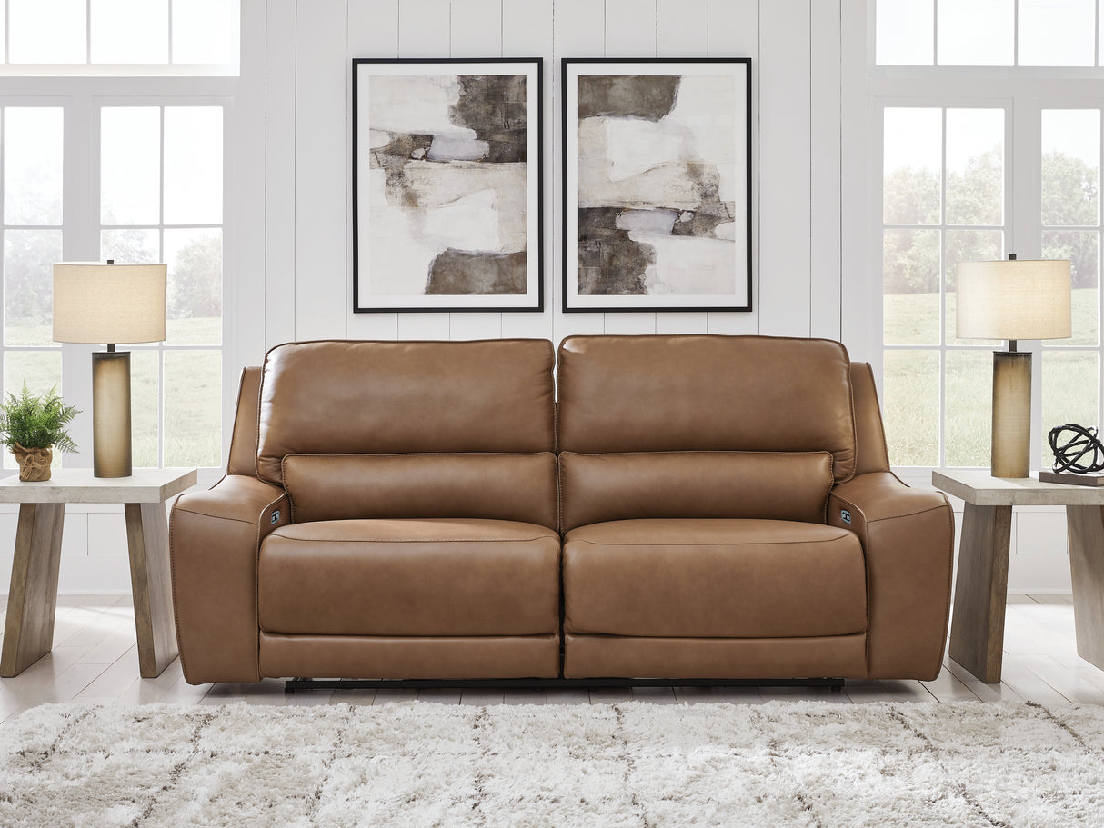 Furniture City - MS - Ashley Furniture - DeepWakes Living Room - 2 Seat PWR REC Sofa ADJ HDREST / Caramel - PCU6260647