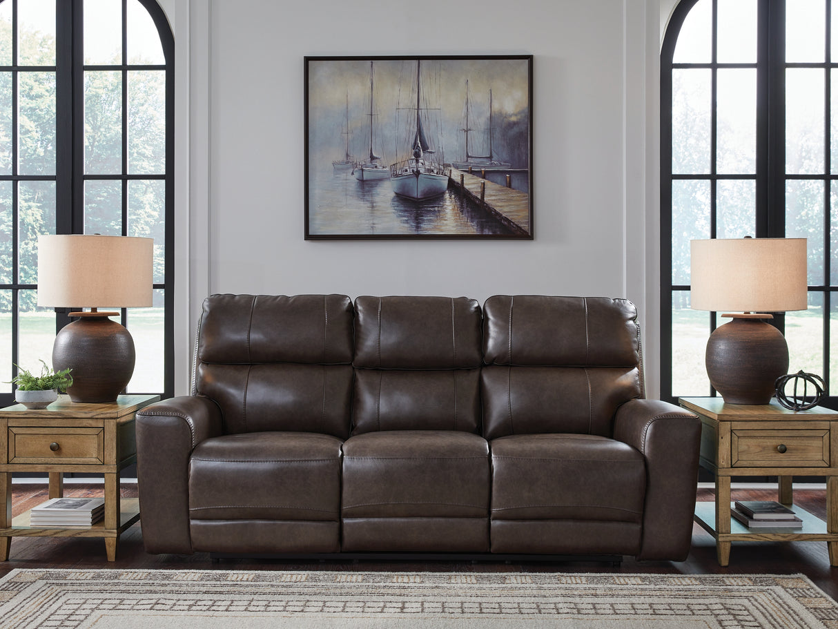 Furniture City - MS - Ashley Furniture - Crossplex Living Room - PWR REC Sofa with ADJ Headrest / Smoke - PCU6450615