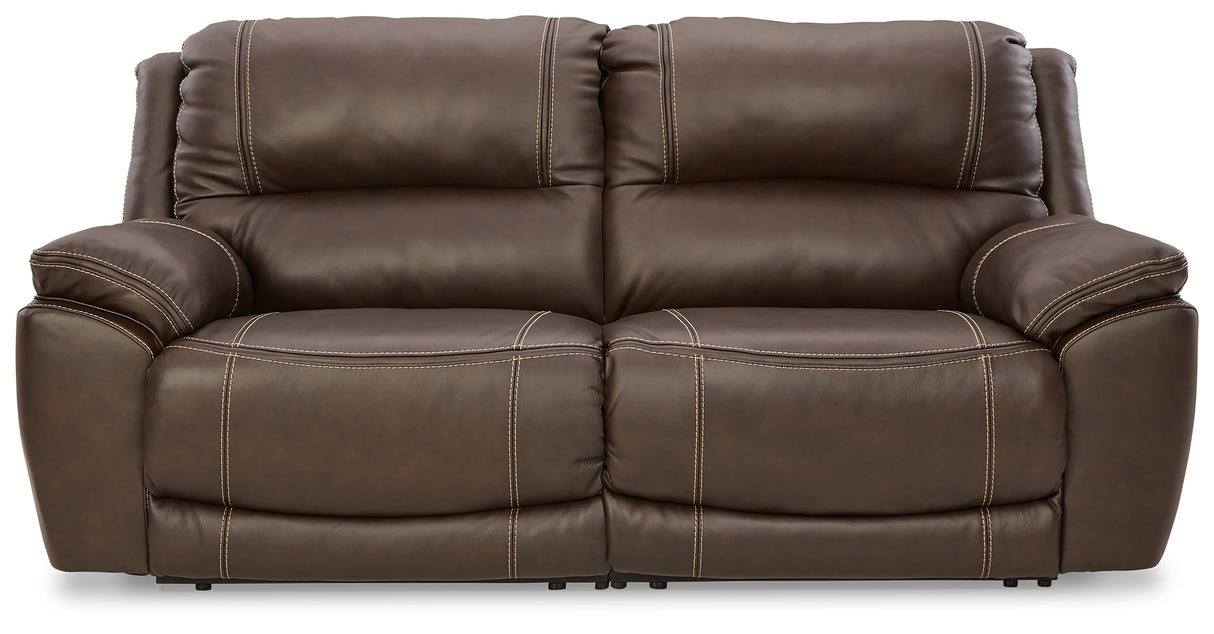 Furniture City - MS - Ashley Furniture - Dunleith Sectional - 2-Piece Power Reclining Sectional Loveseat / Chocolate - U71604S3