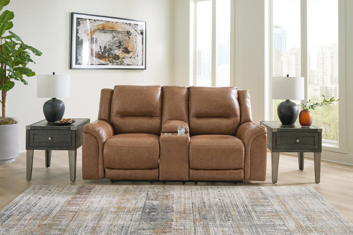 Furniture City - MS - Ashley Furniture - Trasimeno Living Room - 2 Seat PWR REC Sofa ADJ HDREST / Caramel - U8281547