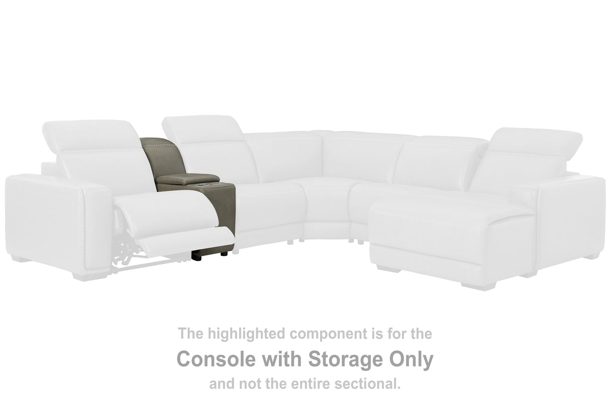 Furniture City - MS - Ashley Furniture - Correze Sectional - Console with Storage / Gray - U9420257